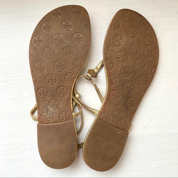Tory Burch Gold/Tan Thong Sandals - Picture 3 of 5